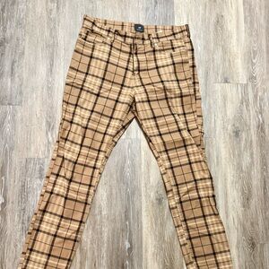 H&M Men's Checkered Brown Chinos
